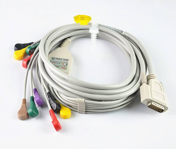 Tepa 10 Lead Ekg kablosu - Snap