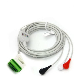 Nihon Kohden 3 Lead Ekg Kablosu - Doğrudan ( Snap )