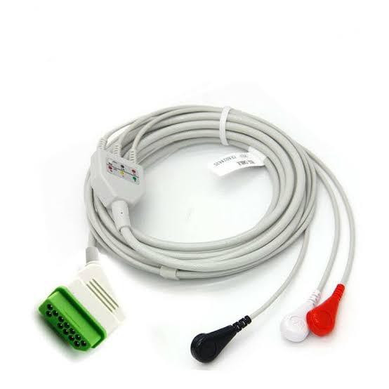 Nihon Kohden 3 Lead Ekg Kablosu - Doğrudan ( Snap )